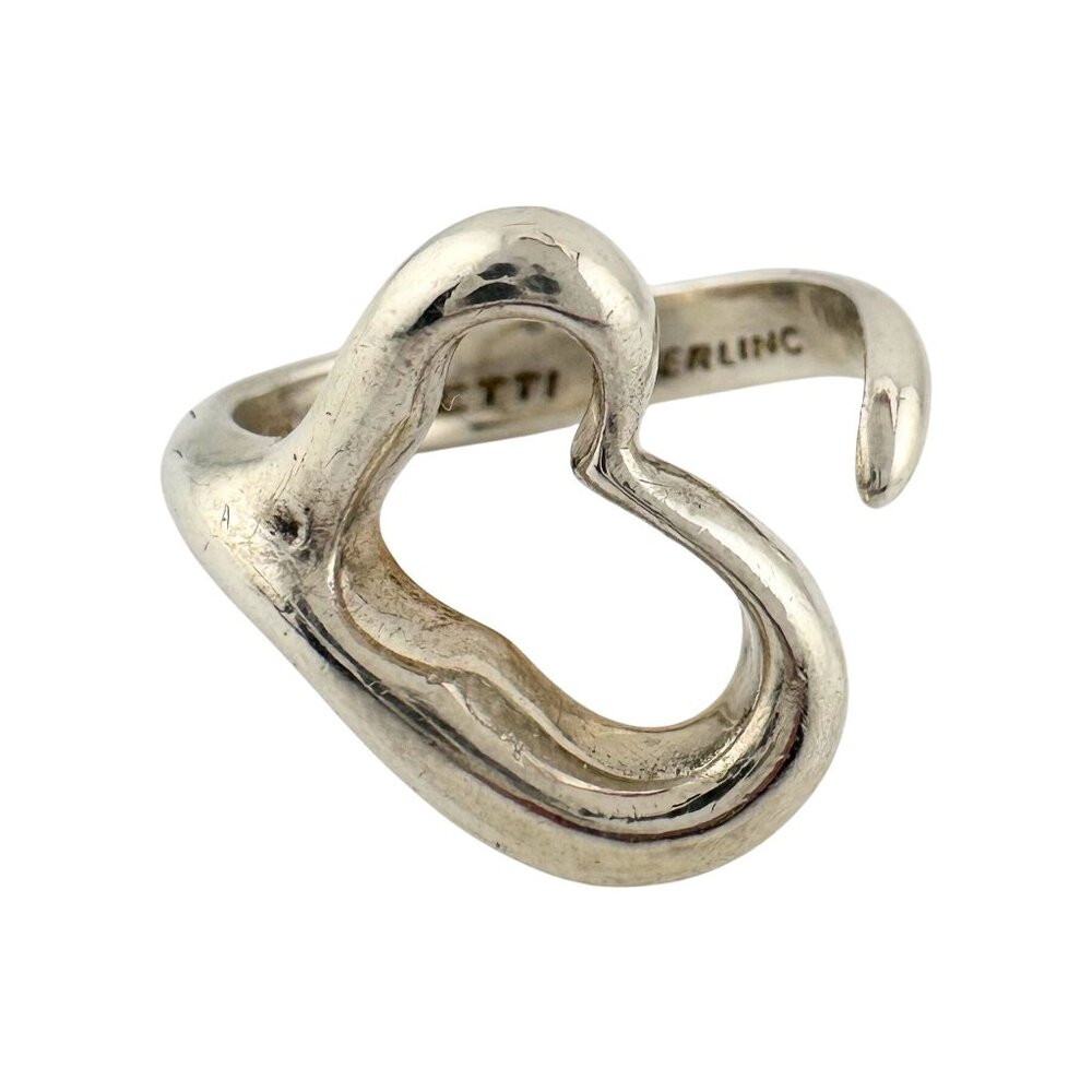 Tiffany & Co Open Heart Ring - Sterling Silver - Size 5.5